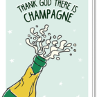 Nieuwjaarskaart champagne